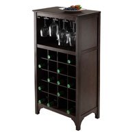 Anacona Modular Wine Cabinet---Glass Rack, 20 Bottle Slots