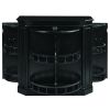 Bar Cabinet with Spindles---Black