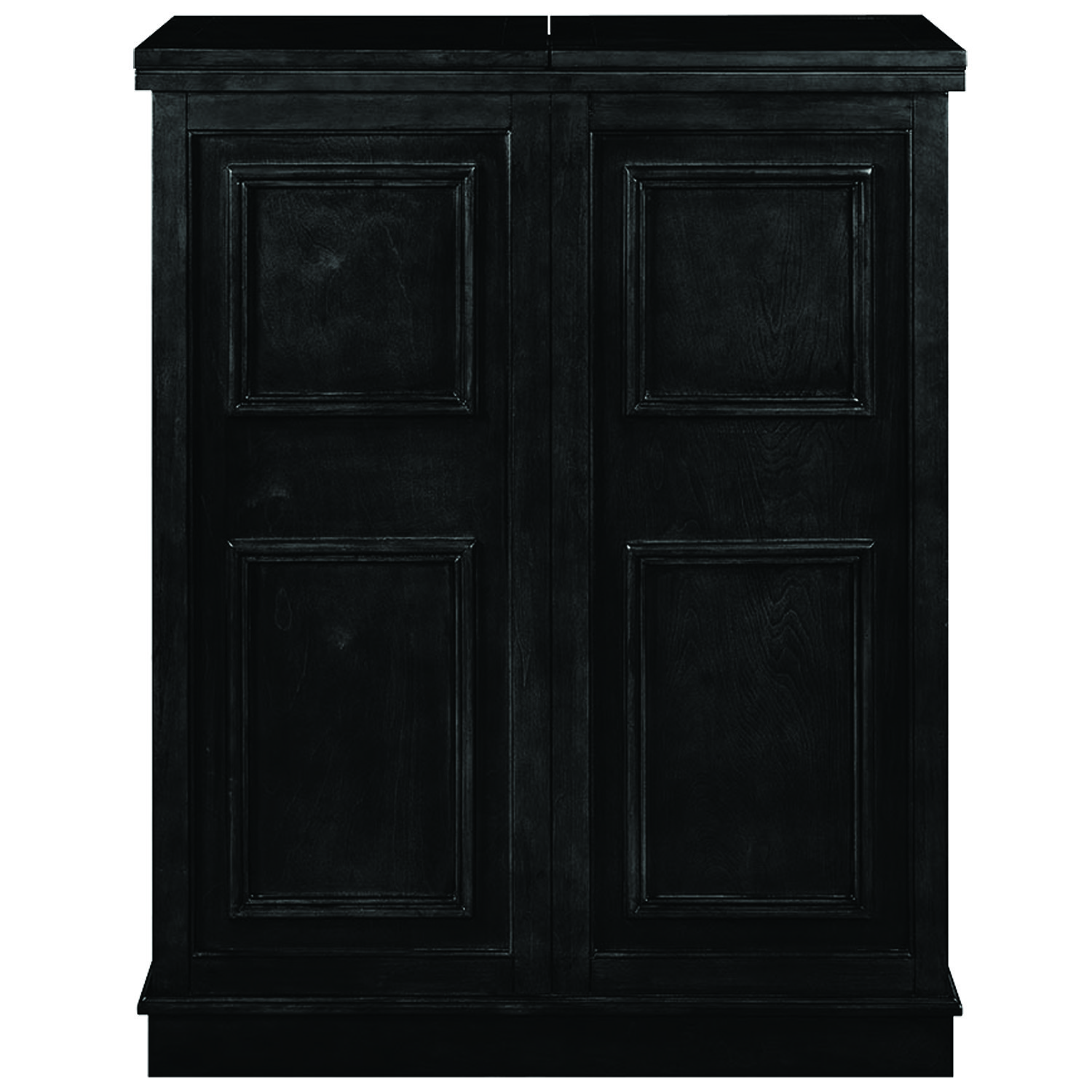 Portable Folding Bar Cabinet---Black