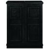Portable Folding Bar Cabinet---Black