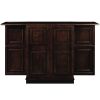 Portable Folding Bar Cabinet---Cappuccino