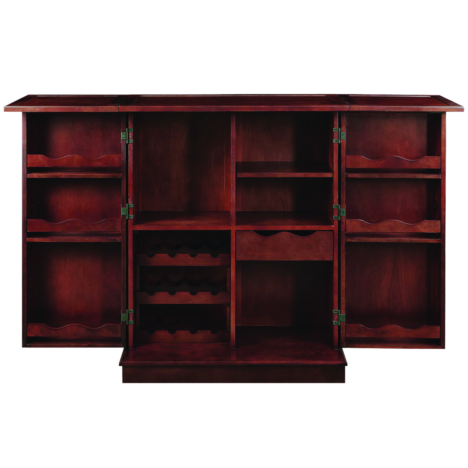 Portable Folding Bar Cabinet---English Tudor