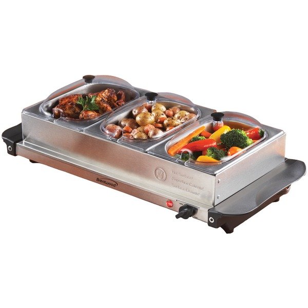 Triple Buffet Server with Warming Tray