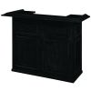 60 Inch Dry Bar Cabinet---Black