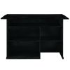 72 Inch Dry Bar Cabinet---Black