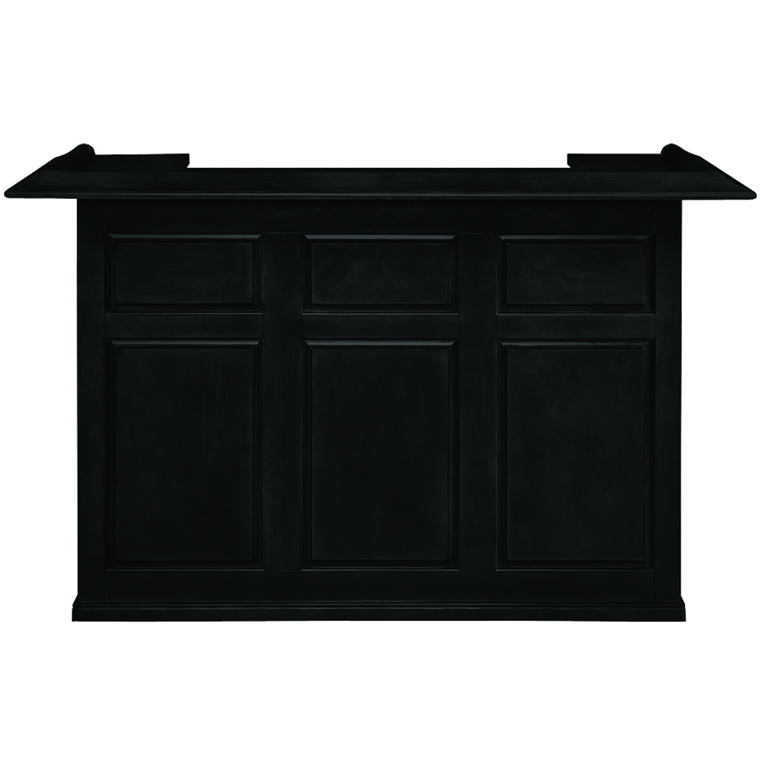 72 Inch Dry Bar Cabinet---Black