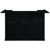 72 Inch Dry Bar Cabinet---Black