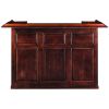 72 Inch Dry Bar Cabinet---Chestnut