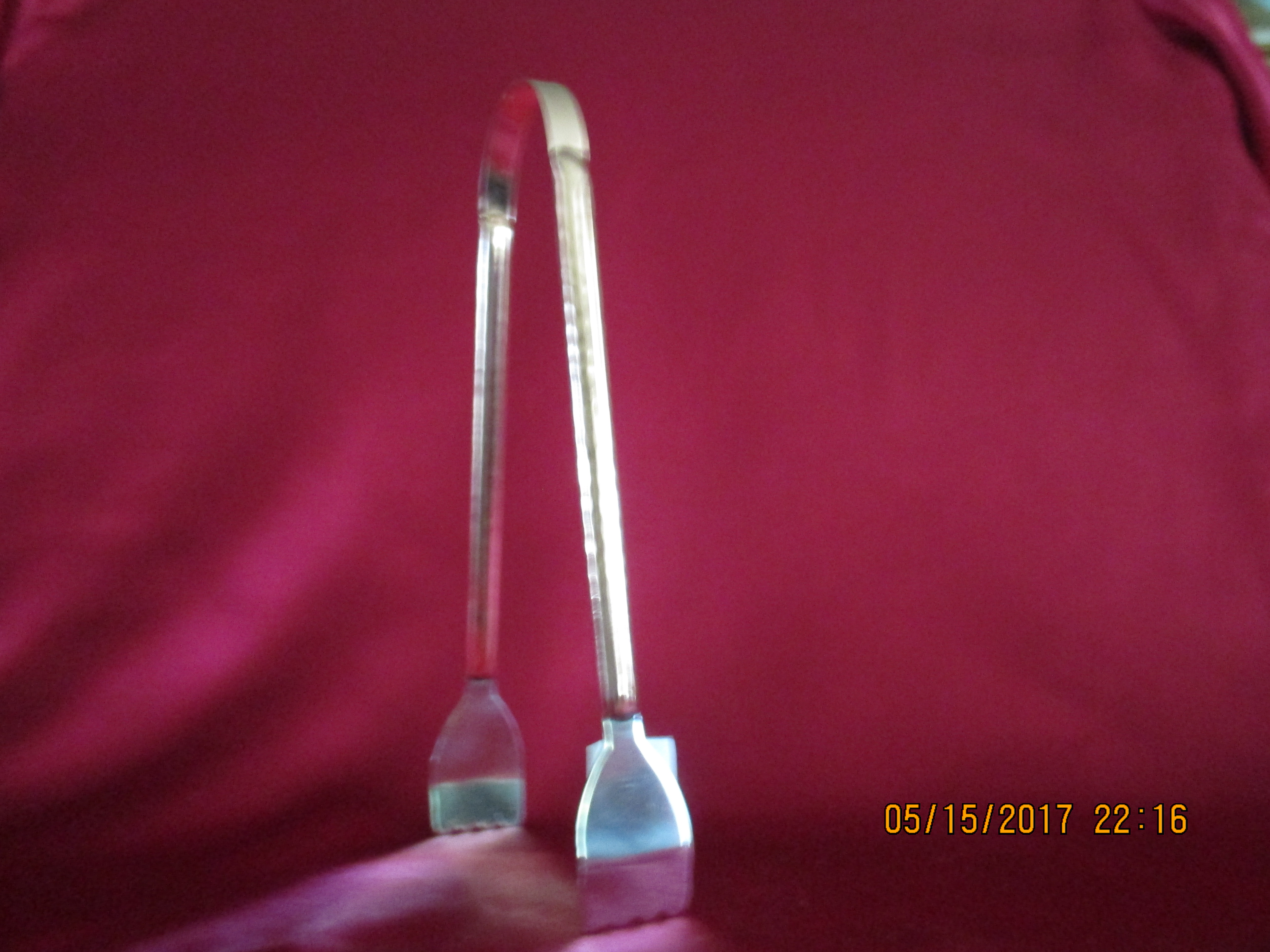 7" Hammered Copper Plated Tongs