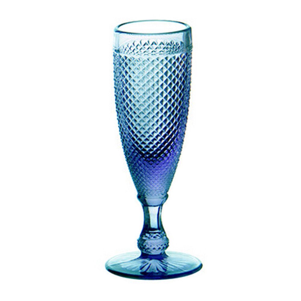 Romatic Vintage Design Champagne Flutes Wine Cup Goblet, Sky Blue
