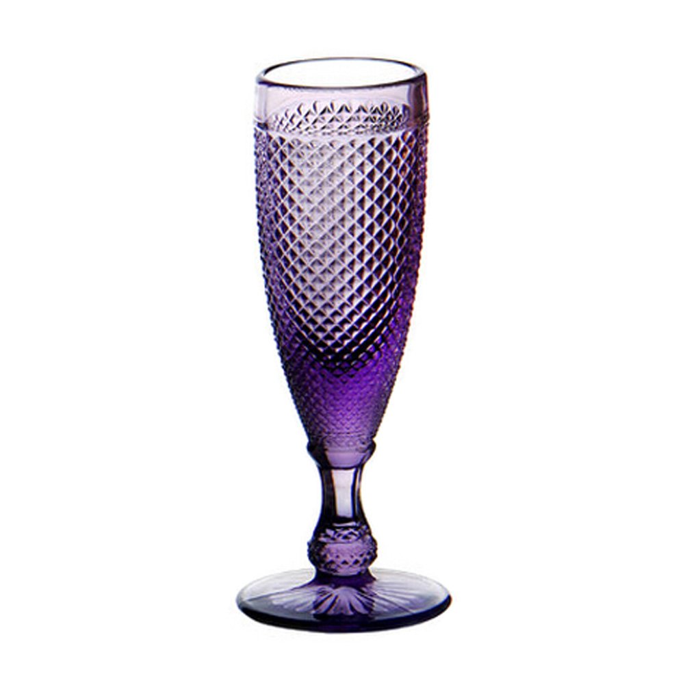 Vintage Design Elegant Purple Wine Glass/Champagne Flute