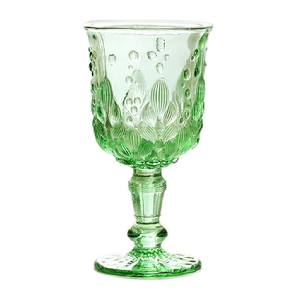 Beautiful Green Retro Carved Champagne Goblet Wine Glasses Champagne Flutes