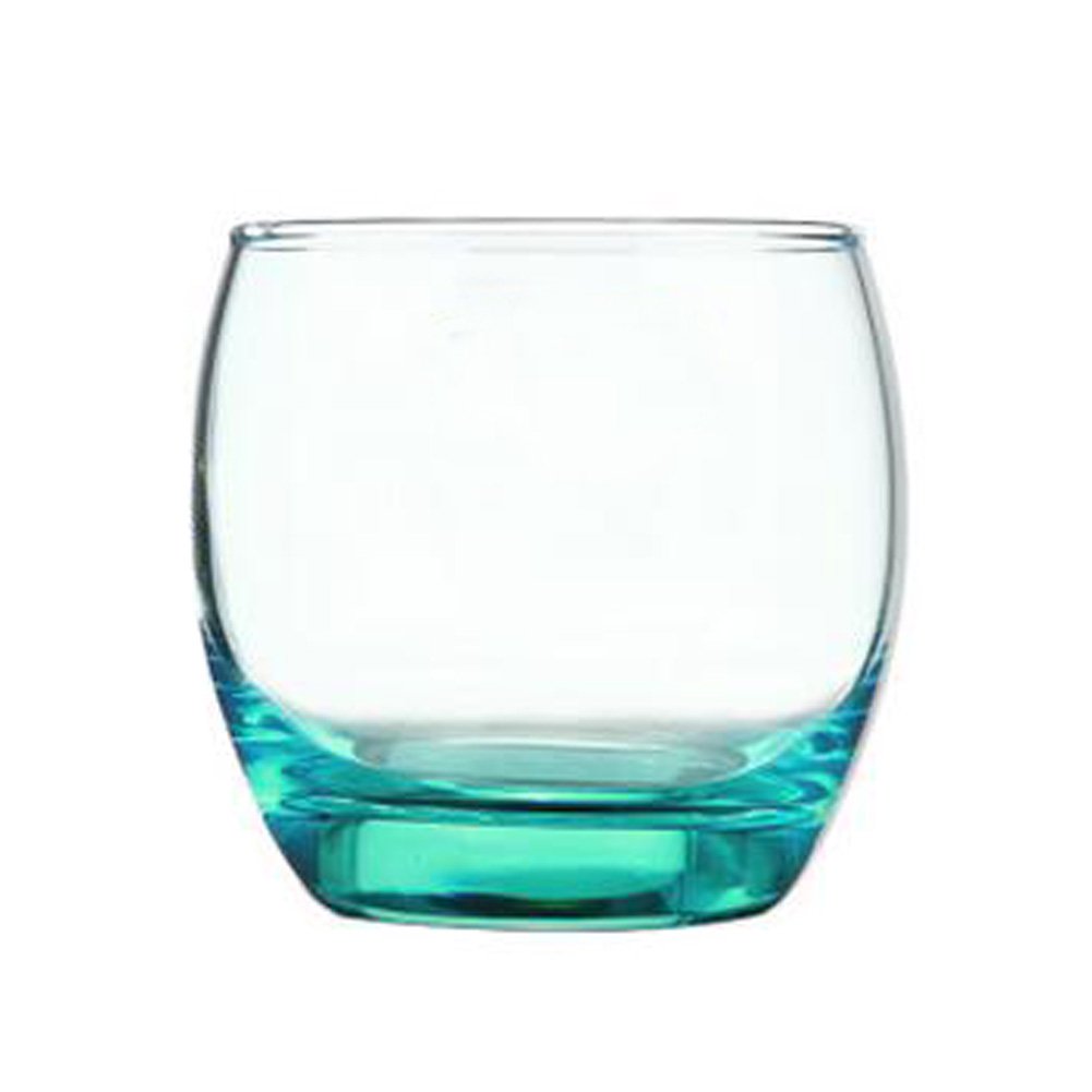 Set Of 2 Creative Wine Glasses Whiskey Glass Clear & Green, No.2