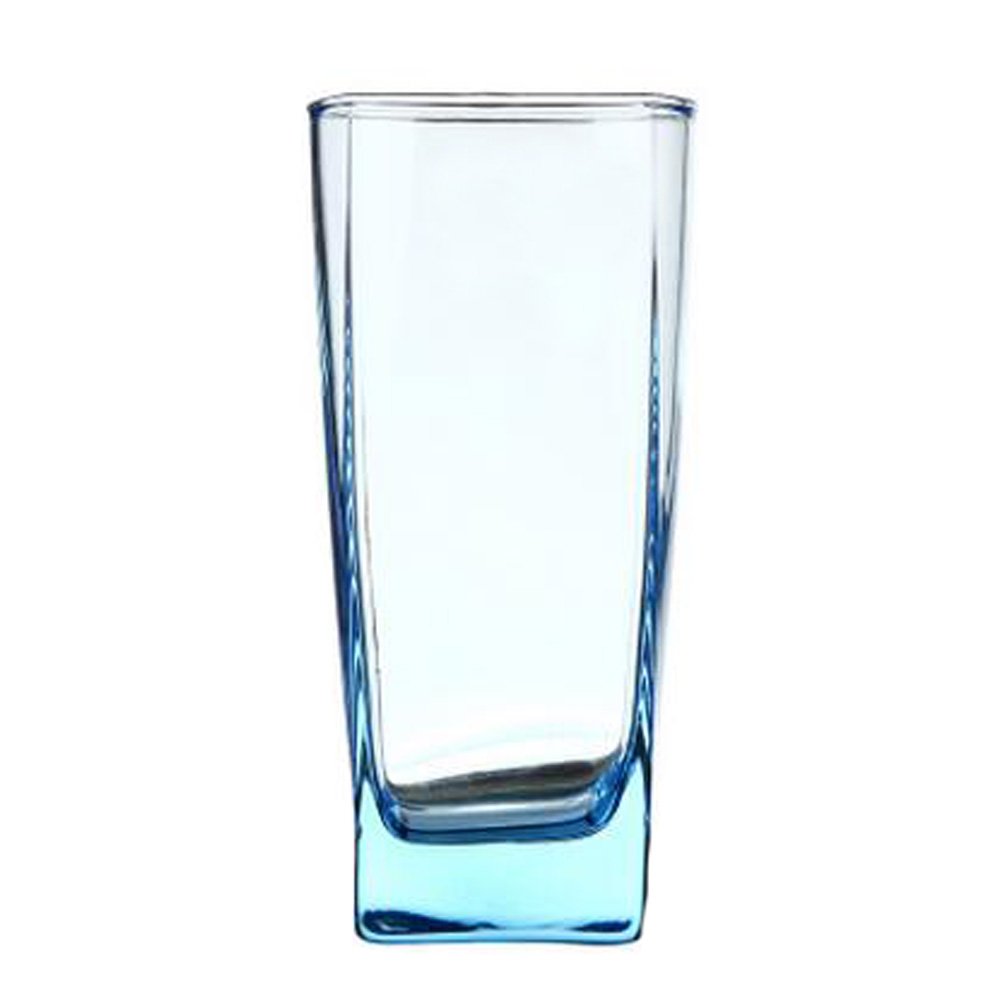 Elegant Clear & Blue Drinking Glasses Milk Glass Whiskey Glass 2PCS , No.11