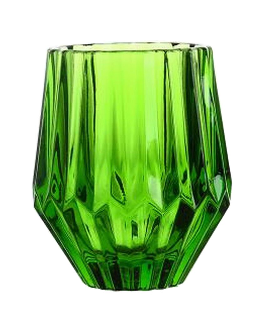 Old Fashioned Embossed Wine Glasses Juice Glasses Water Glasses Cap Green