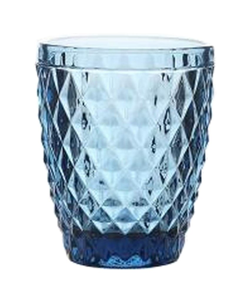 Vintage Embossed Wine Glasses Juice Glasses Water Glasses Cap Blue