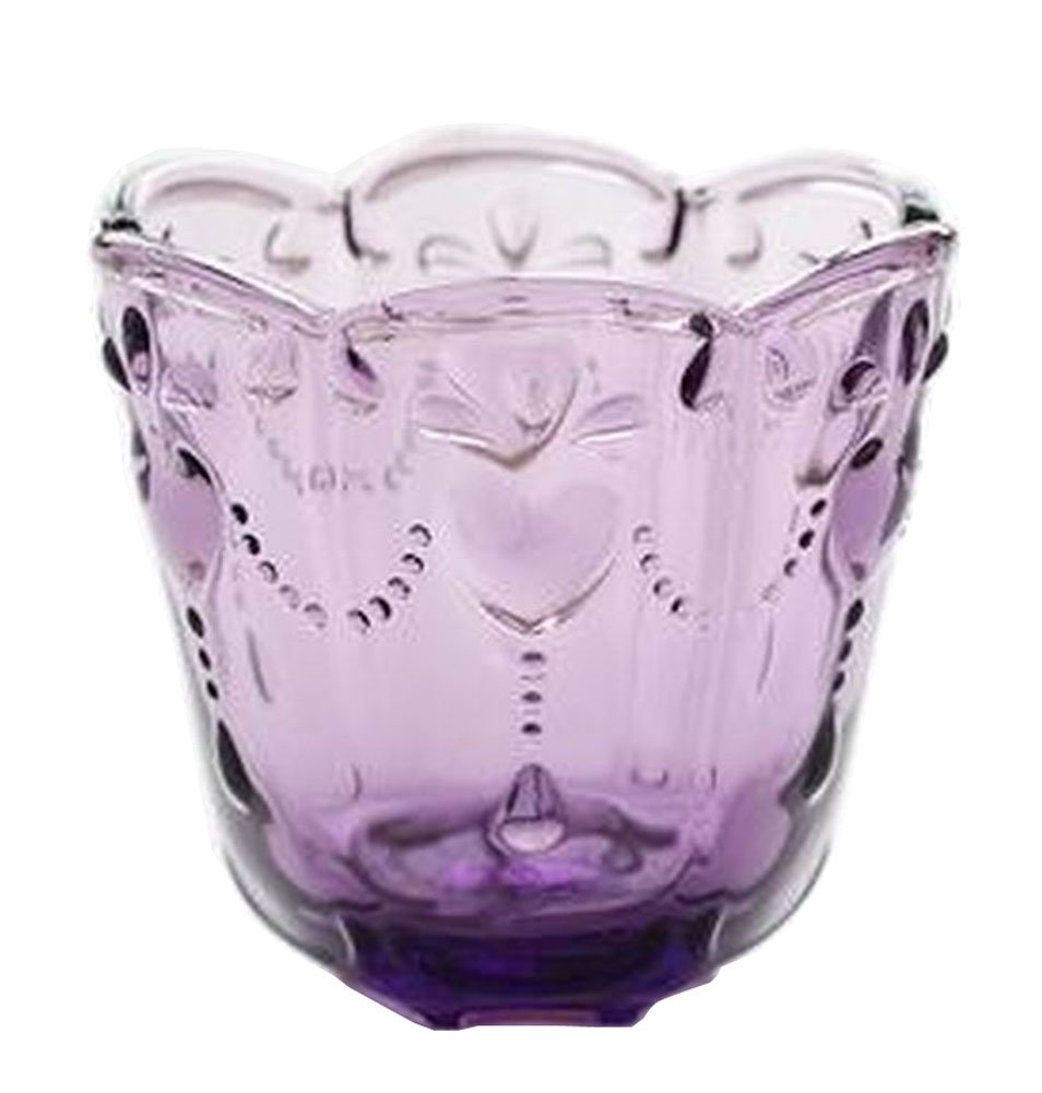 Vintage Embossed Wine Glasses Stylish Juice Glasses Water Glasses Purple