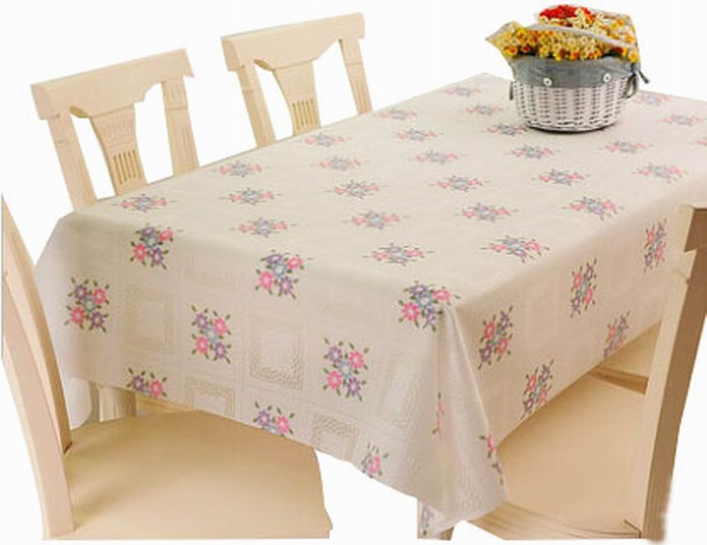 Elegant EVA Waterproof Tablecloths Durable Table Linens 137180cm