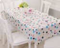 Exquisite Waterproof Tablecloths Anti-oil Table Linens, Colorful Dots137180cm