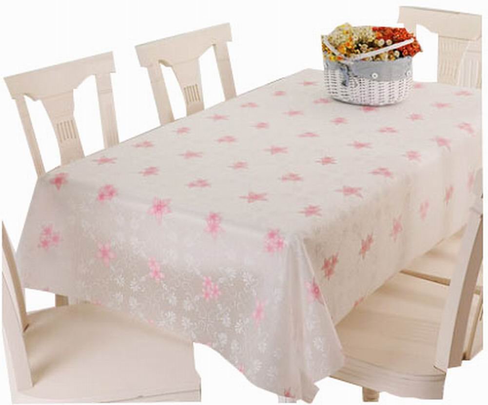 Exquisite Waterproof Tablecloths Anti-oil Table Linens, Flowers 137180cm