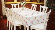 Elegant Waterproof Tablecloths Anti-oil Table Linens, Flowers 137180cm