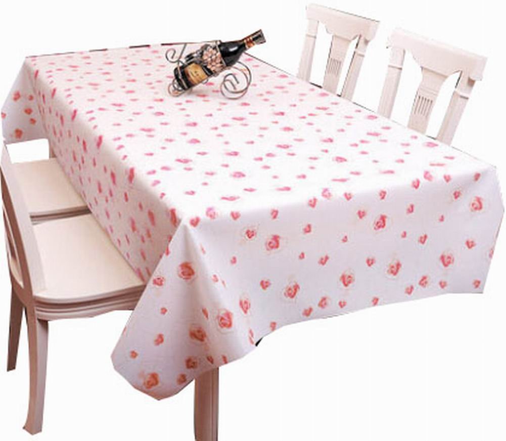 Waterproof Tablecloths Practical Table Linens Table Covers, Rose 137180cm