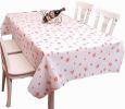 Waterproof Tablecloths Practical Table Linens Table Covers, Rose 137180cm