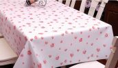Waterproof Tablecloths Practical Table Linens Table Covers, Rose 137180cm