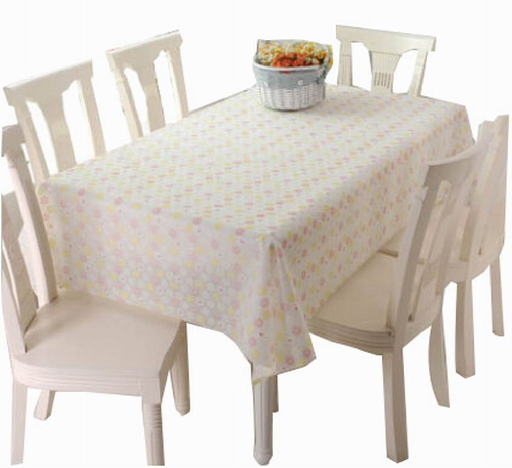 Elegant Waterproof Tablecloths Durable Table Linens/Covers, floral 137180cm