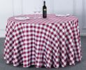 Elegant Table Cloth,Beautiful Round Table Cloth,Wine Red Lattice