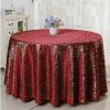 Classic Large Table Cloth/ Hi-grade Decorative Round Tablecloths,Wine Red 2M