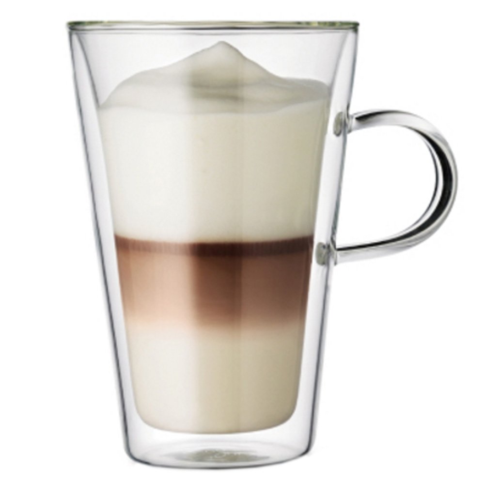 Double Insulated Glass Transparent Cup, Home Office,Cups Milk Cups 400ml