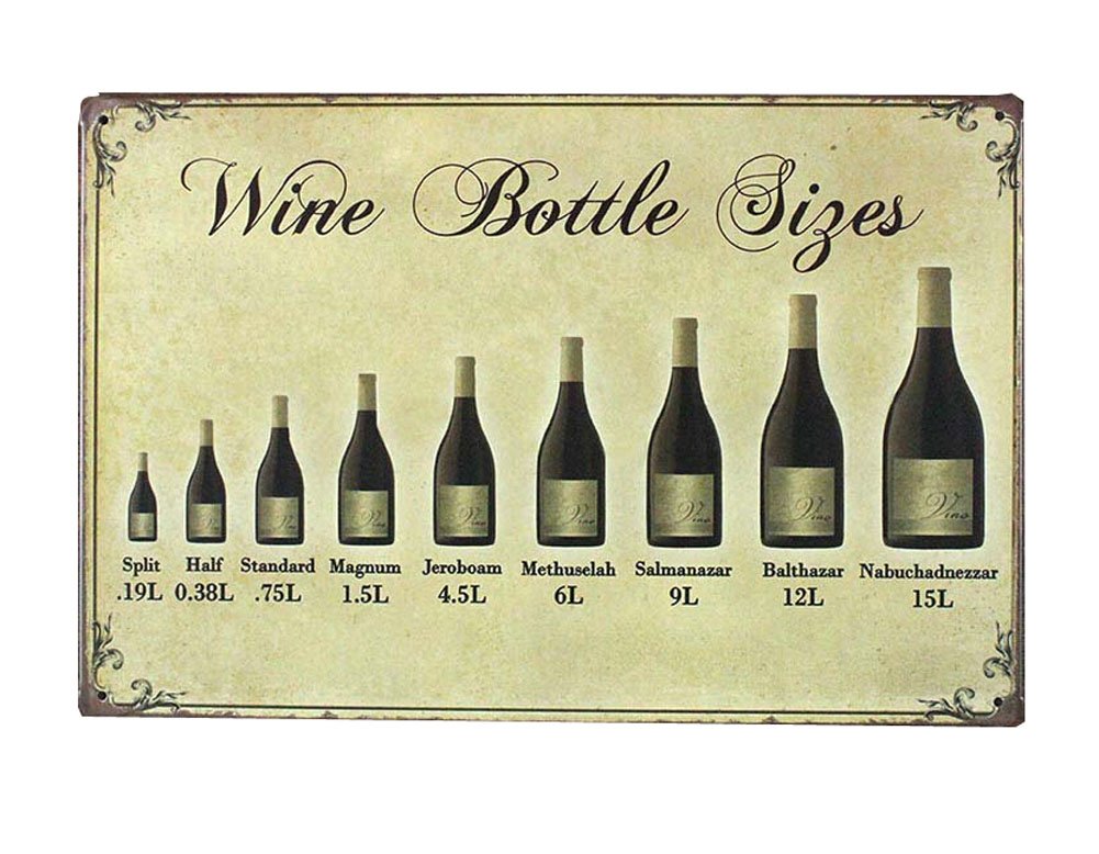 Vintage Metal Painting Wall Decorative Hanging-Wine Bottle