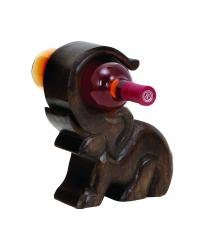 Wood Elephant Wine Bottle Holder
