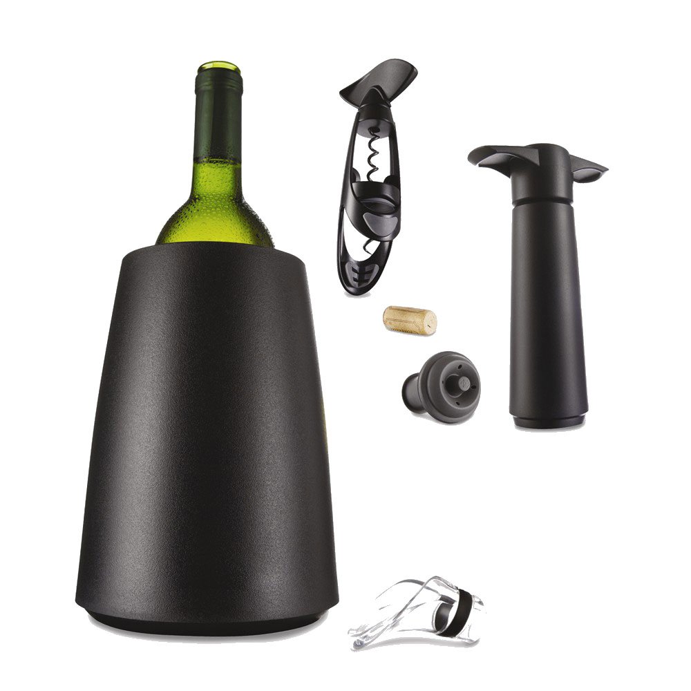 Black Elegant Wine Cooler Gift Set