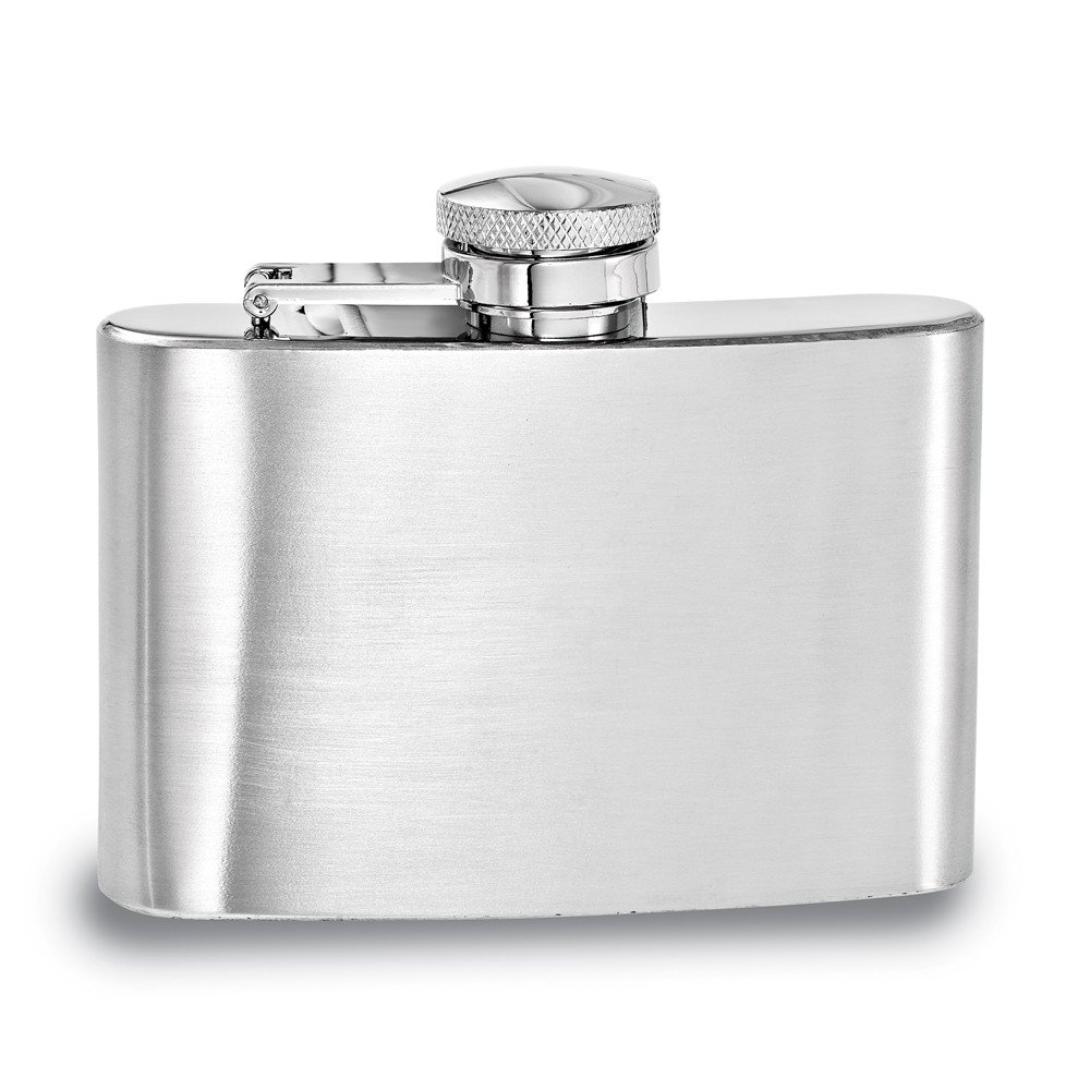 Brushed Stainless Steel Hip and Square Flask