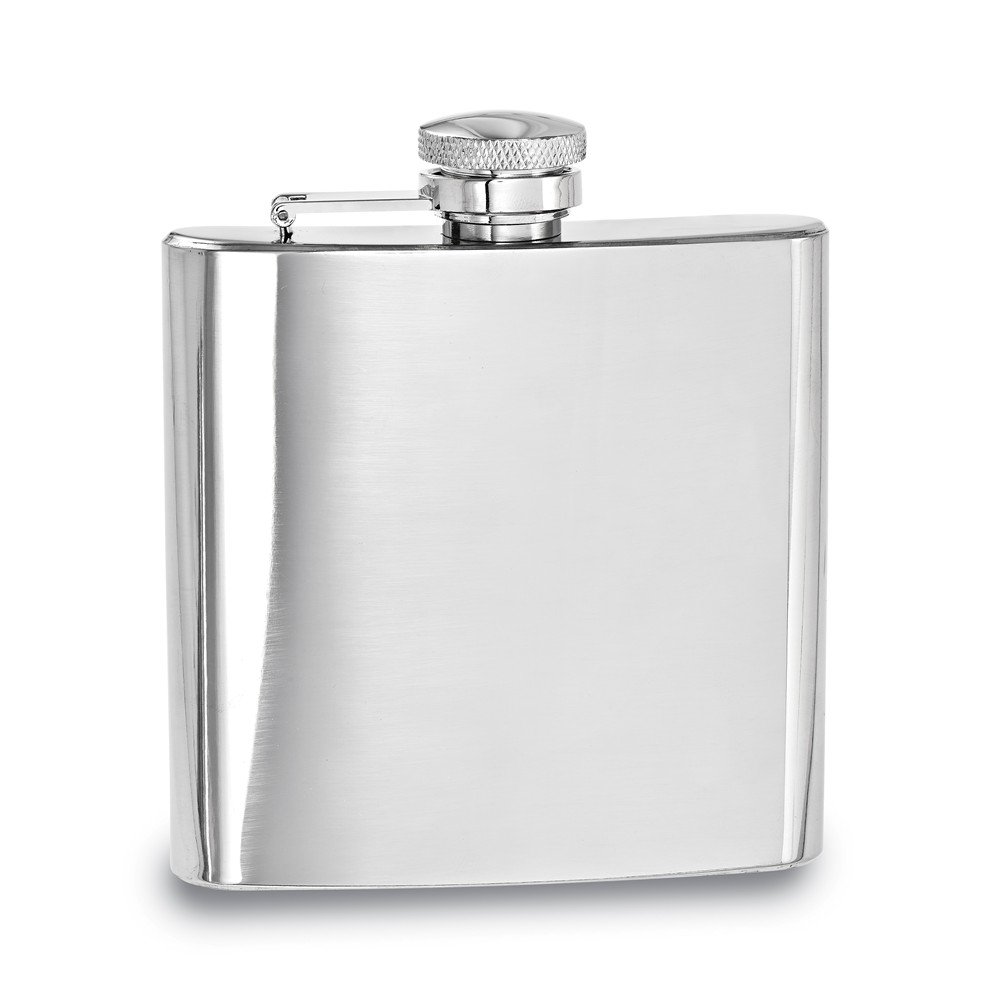 Polished Stainless Steel Hip Square Flask