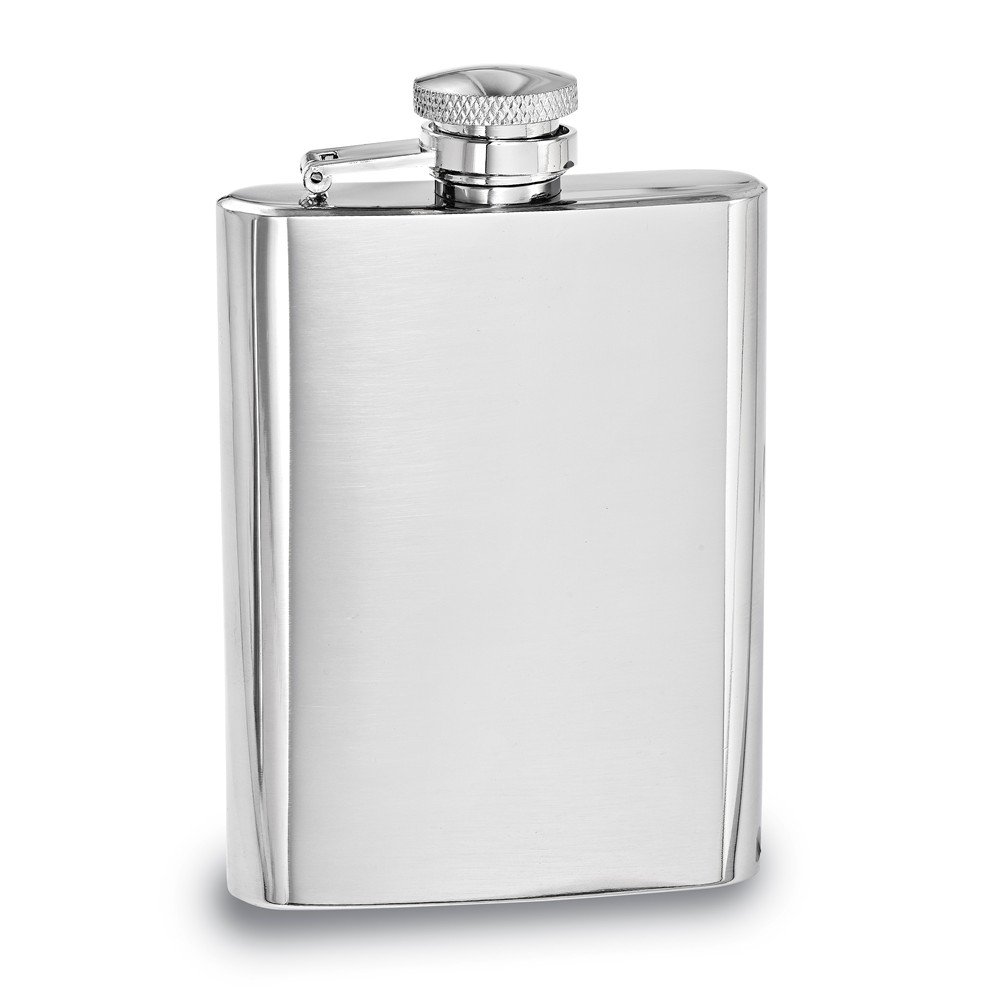 Polished Stainless Steel Hip and Rectangle Flask