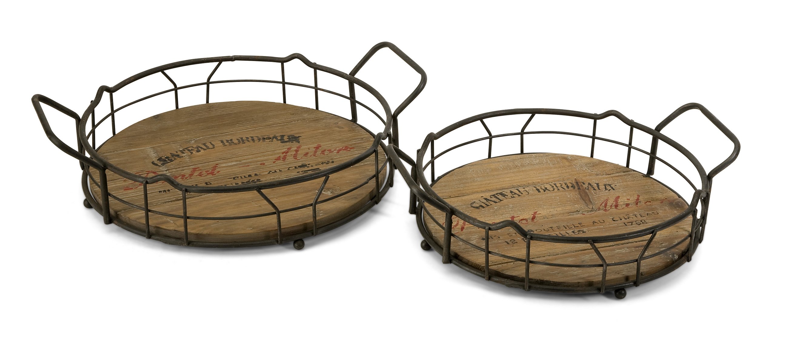 Striking Set of 2 Traineur Serving Trays