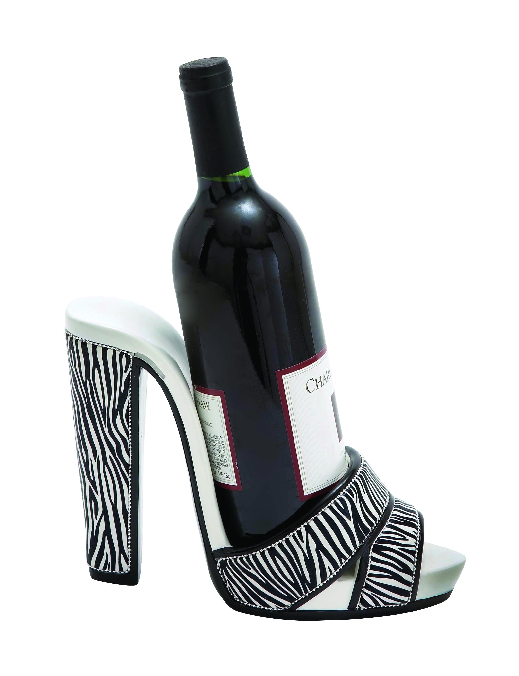 Zebra Print Sandal Shoe Wine Bottle Holder