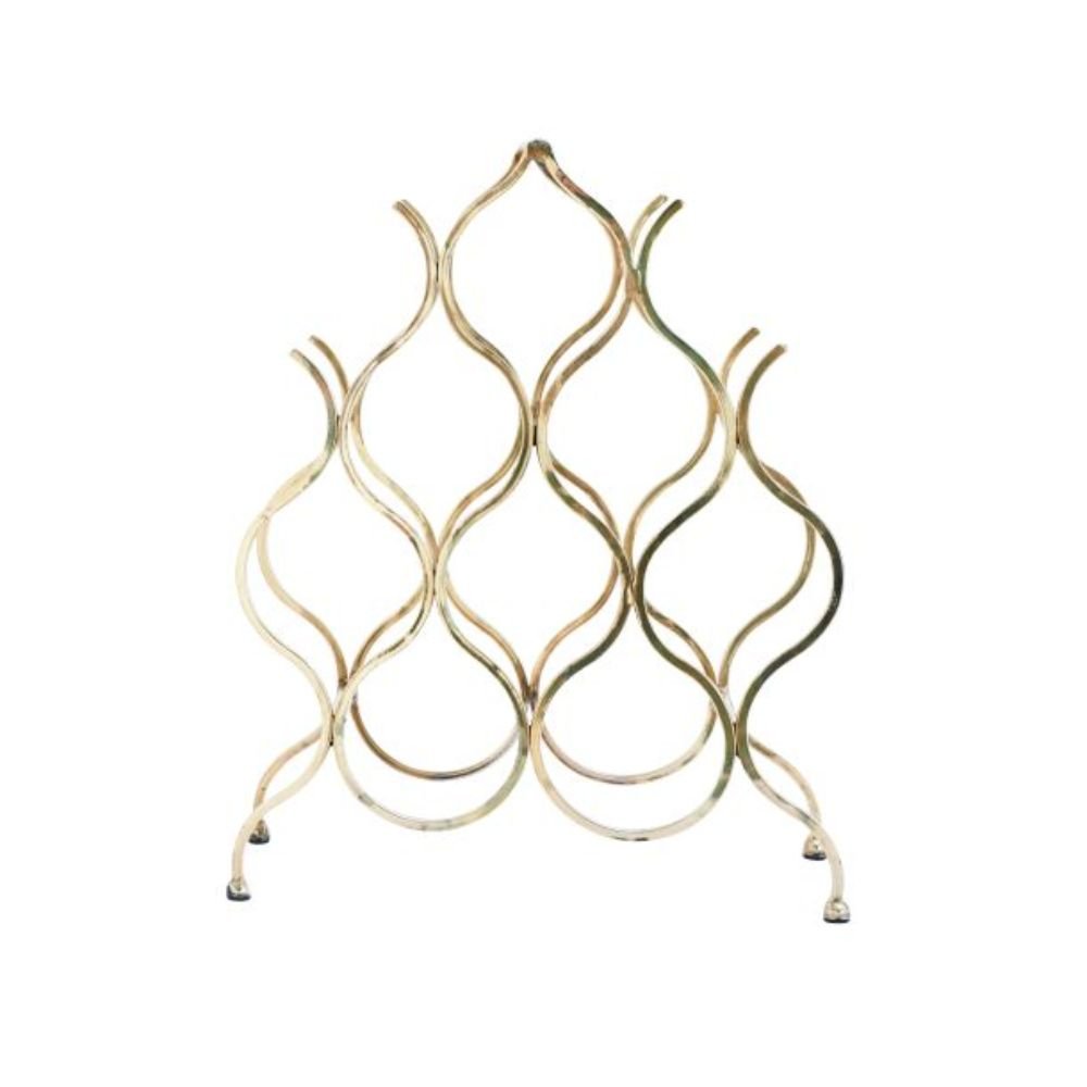 Symmetrical Bronze Metal Wine Holder