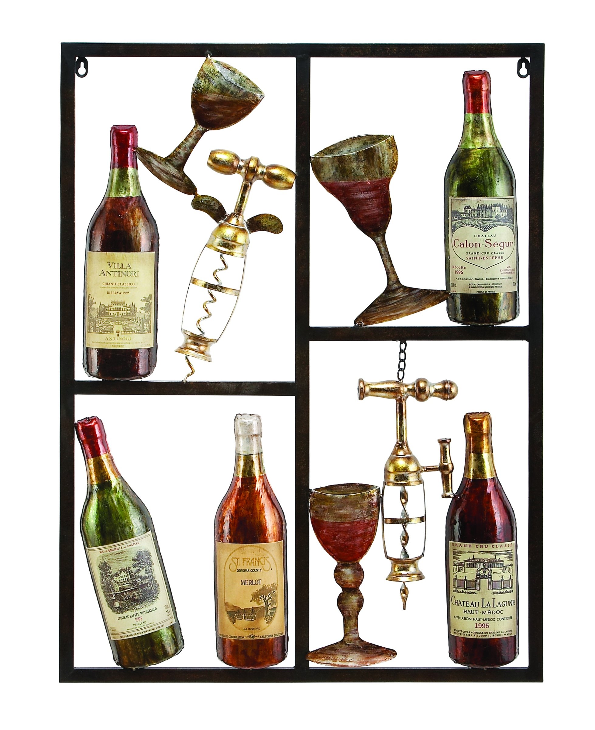 Metal Wine Decor shows style of life