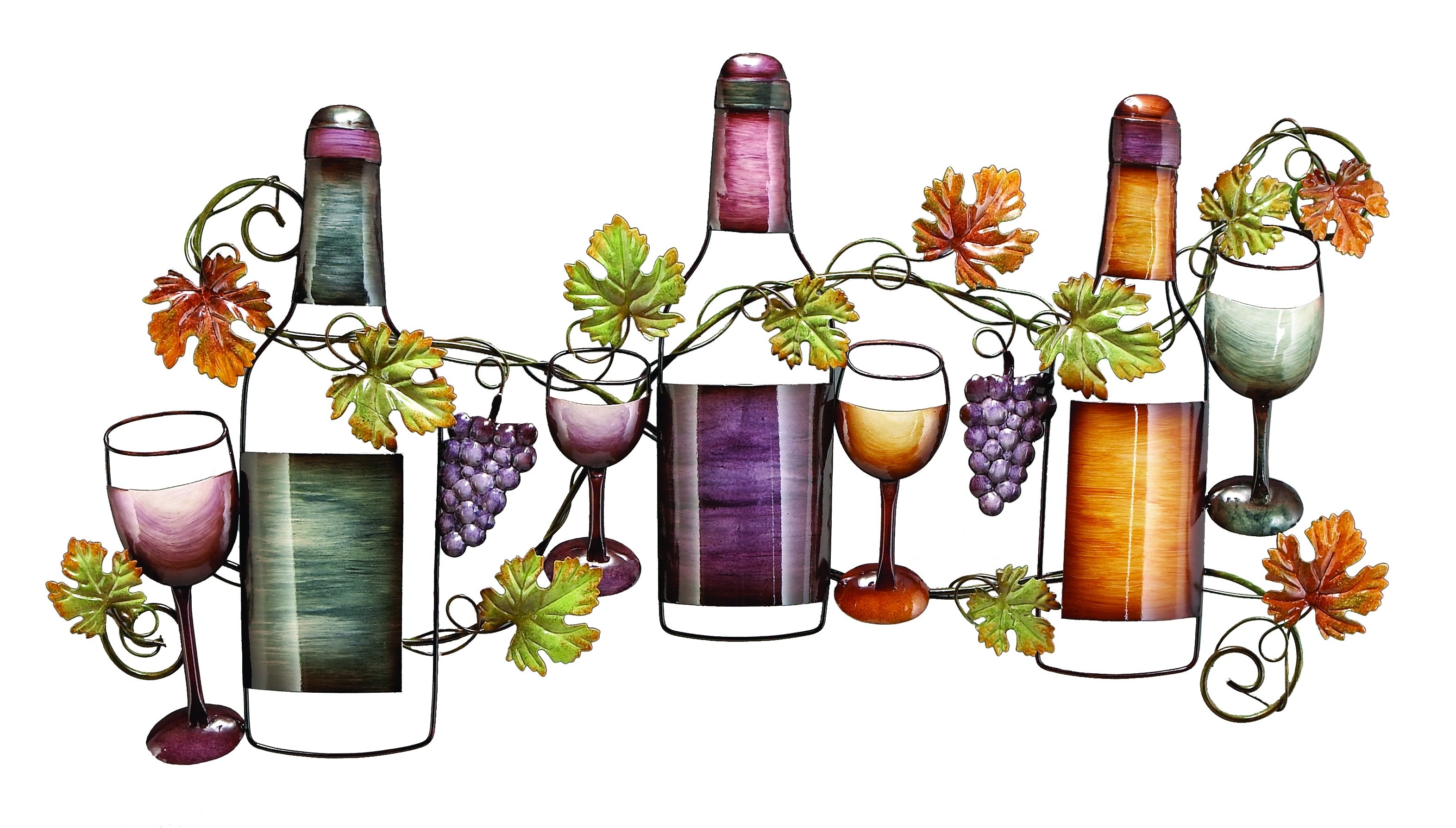 Metal Wine Wall Decor---Feel Great