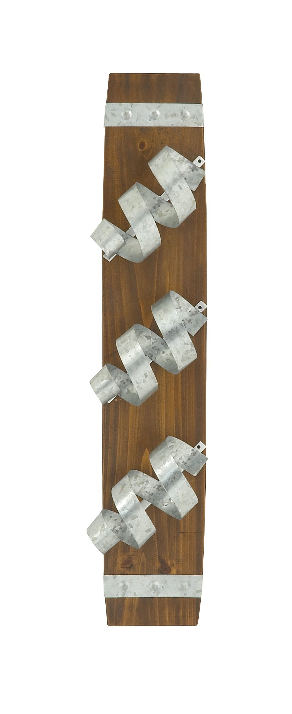 Fantastic Wood Metal Wall Wine Holder