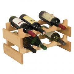 Dakota 8 Bottle Stacking Wine Bottle Rack (Color: Natural Unfinished)