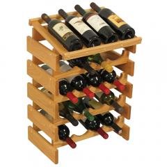 Dakota 20 Bottle Stacking Wine Bottle Holder (Color: Light Oak)